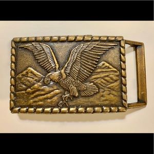 Vintage Brass Eagle Belt Buckle c. 1970’s